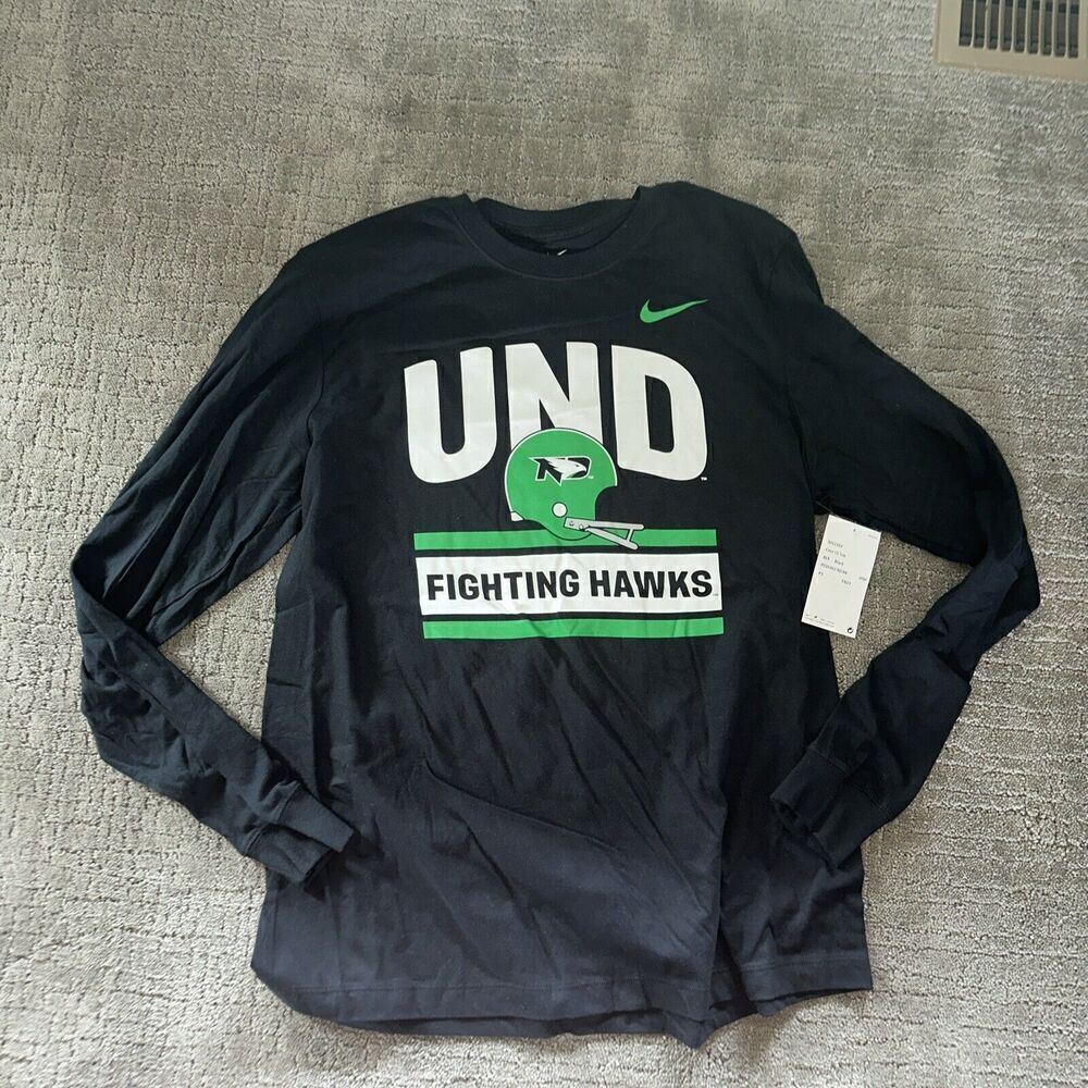 NWT Men's Nike Dri-fit L/s Shirt -- North Dakota Football -- Large